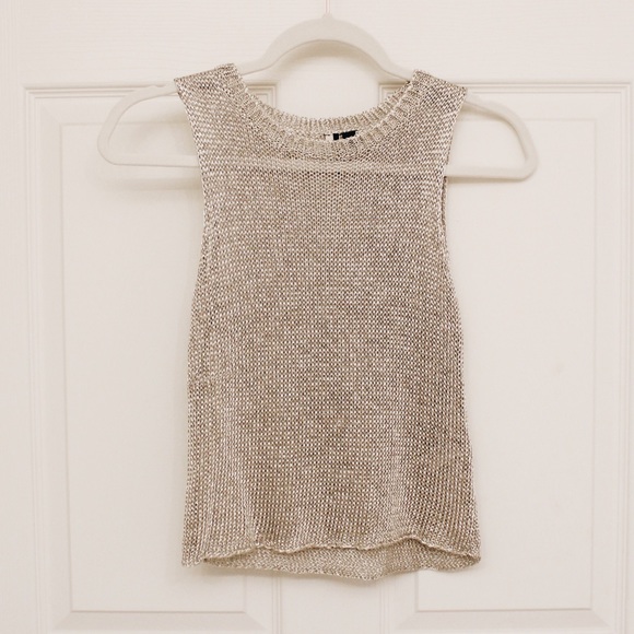 Topshop Tops - Topshop Metallic Top